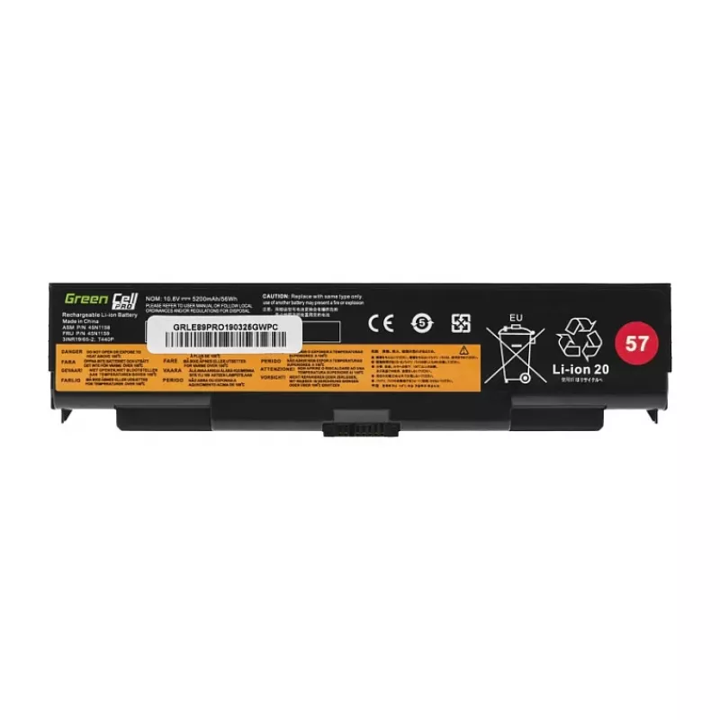 GREENCELL LE89PRO batéria do notebooku pre Lenovo ThinkPad T440/T540/W540/L440/L540/E540 – 11,1 V 5200 mAh 6 článkov čierna