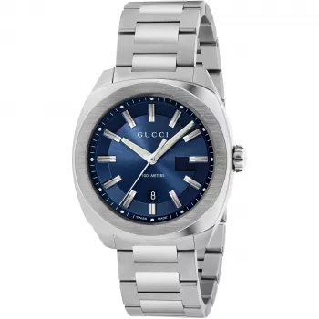 Gucci G-Timeless pánske hodinky YA142303 41 mm nerezová oceľ čierny ciferník
