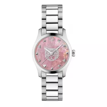 Gucci G-Timeless dámske hodinky YA1265013 27mm oceľ strieborný ciferník