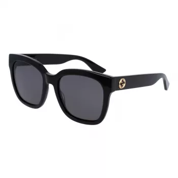 GUCCI GG0034SN-001 dámske hranaté slnečné okuliare 54/20/140 mm čierny acetát sivé nylon UV400