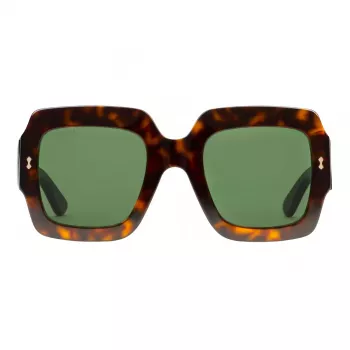 Gucci GG1111S-002 dámske slnečné okuliare čierna sivá hranaté acetát 54mm