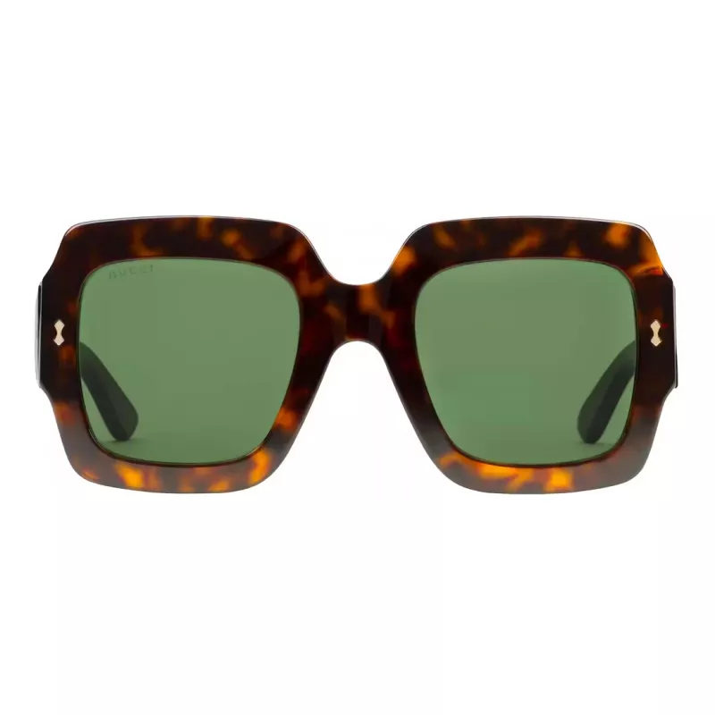 Gucci GG1111S-002 dámske slnečné okuliare čierna sivá hranaté acetát 54mm