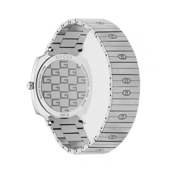 GUCCI Grip unisex quartz hodinky 35mm nehrdzavejúca oceľ strieborný ciferník YA157410