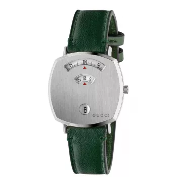 GUCCI Grip unisex hodinky YA157406 35mm oceľ strieborný ciferník