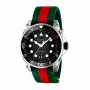 GUCCI pánske hodinky YA136209A 45mm Swiss Quartz ušľachtilá oceľ guma čierna