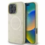 GUESS Apple iPhone 16 Pro Max Saffiano Peony Stamp MagSafe puzdro zlatá
