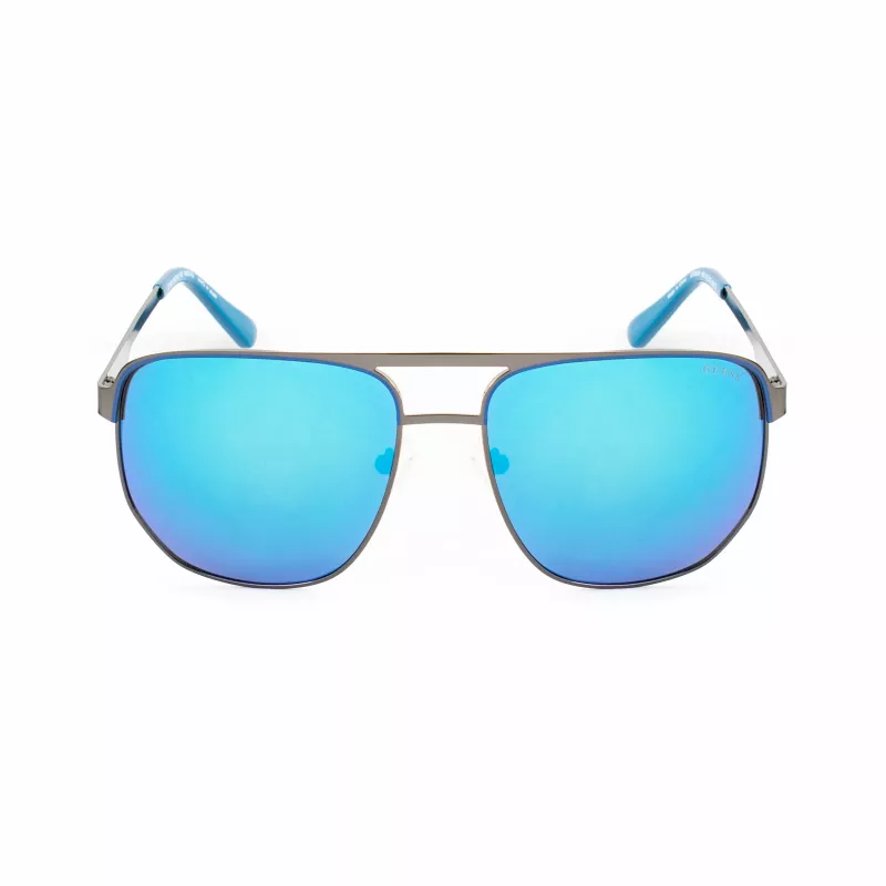 Guess GF00061-6106X pánske slnečné okuliare, čierny rám, sivé sklá, 61 mm