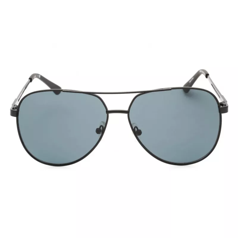 GUESS GF0231-02A pánske obdĺžnikové slnečné okuliare - čierny rám sivé sklá 58mm