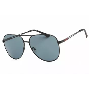 GUESS GF0231-02A pánske obdĺžnikové slnečné okuliare - čierny rám sivé sklá 58mm