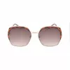 GUESS GF0410-5932F dámske slnečné okuliare, hranaté - lesklý čierny rám, smoke gradientové sklo, 59 mm