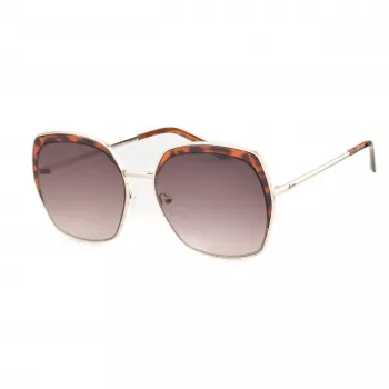 GUESS GF0410-5932F dámske slnečné okuliare, hranaté - lesklý čierny rám, smoke gradientové sklo, 59 mm