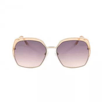 GUESS GF0410-5933F dámske slnečné okuliare - lesklý čierny rám, gradient smoke šošovky, 59 mm