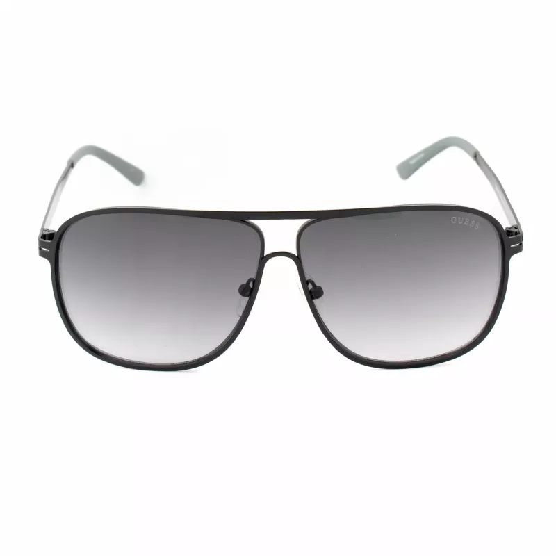 GUESS GF5025S-02B pánske pilotné slnečné okuliare - čierny rám, dymovosivé sklá, 61 mm