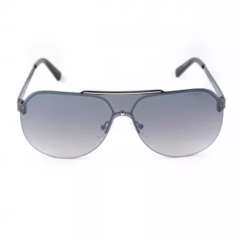 GUESS GF5053-0008F Pánske slnečné okuliare, hranaté, čierny rám, dymové šošovky, 58 mm