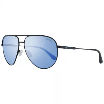 GUESS GF5083-01X pánske aviator slnečné okuliare - čierny kovový rám, sivé polykarbonátové šošovky, ochrana UV400