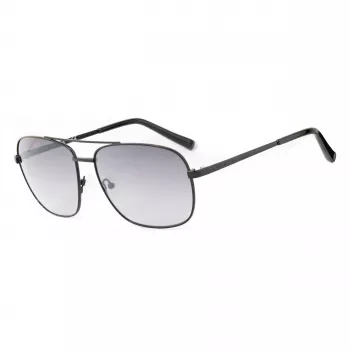 GUESS GG2114S-01B pánske slnečné okuliare čierny hranatý rám sivé gradientové sklo 60 mm