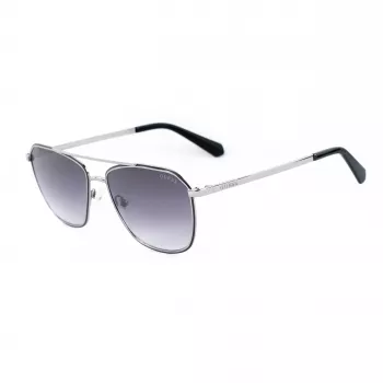 GUESS MAN slnečné okuliare GU00147-5605B obdĺžnikové čierny acetátový rám sivé polykarbonátové sklá 56/16/145 mm UV400