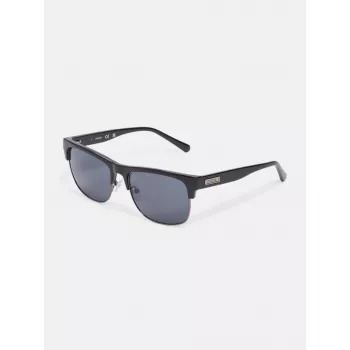 Guess pánske slnečné okuliare GF00023-5601A čierny hranatý rám sivé šošovky 56 mm