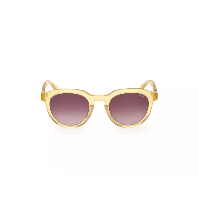 GUESS pánske slnečné okuliare GU00063-5039F havannový acetát hranatý rám hnedé sklá 50 mm