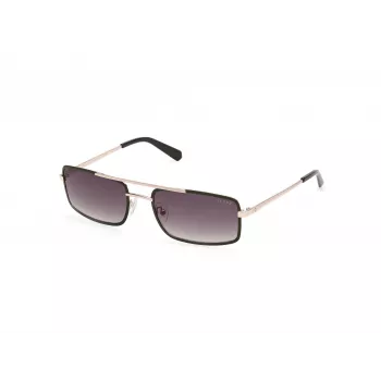 GUESS Pánske slnečné okuliare GU00168-5897P čierne obdĺžnikové polarizované 58 mm