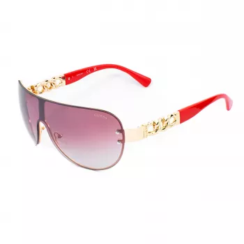 GUESS dámske aviator slnečné okuliare GO00037-0032G zlatý rám hnedé gradientné šošovky 56 mm