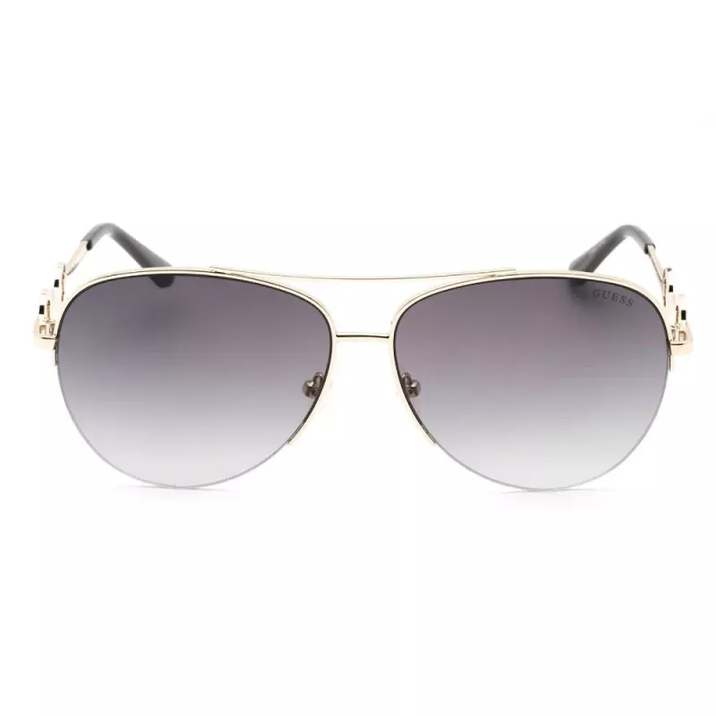 GUESS dámske motýlie cat eye slnečné okuliare GF6171-32B lesklá čierna dymový gradient 60 mm