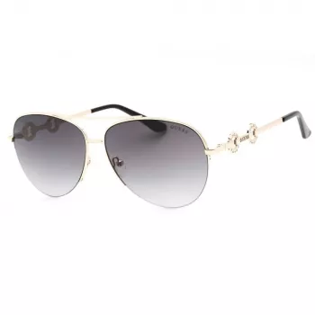 GUESS dámske motýlie cat eye slnečné okuliare GF6171-32B lesklá čierna dymový gradient 60 mm