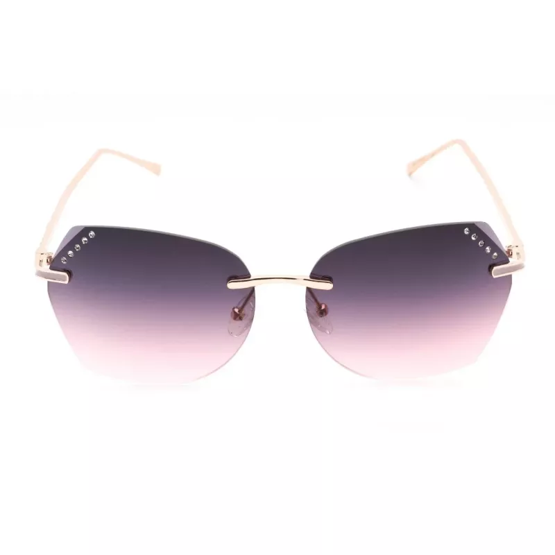 GUESS dámske GF0384-28T hnedé korytnačinové motýlie slnečné okuliare, hnedé gradientné sklá, 61 mm