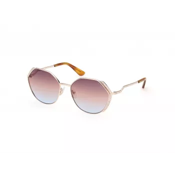 GUESS dámske slnečné okuliare GU7842S5833F, nadrozmerný hranatý tvar, havannová obruba, hnedé gradientné sklá, 58 mm