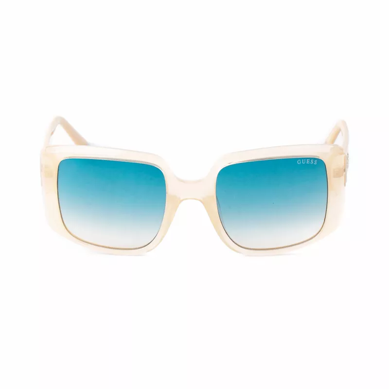 GUESS Dámske slnečné okuliare GU00097-5325P - lesklý čierny rám, dymové gradientné polarizované sklá, 53 mm