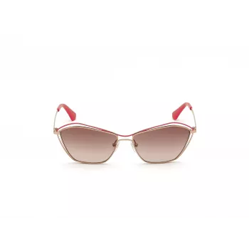 GUESS dámske slnečné okuliare GU7639-28F zlatý motýlí/cat-eye rám hnedé gradientové sklá UV400