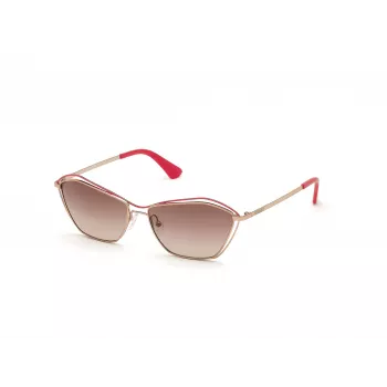 GUESS dámske slnečné okuliare GU7639-28F zlatý motýlí/cat-eye rám hnedé gradientové sklá UV400