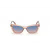 GUESS dámske slnečné okuliare GU7774-5574W hnedá Havana hranatý rám 55 mm