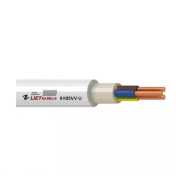 H05VV-U/NYM 3x1,5 mm² biely PVC izolovaný a opláštený silový kábel pre pevnú inštaláciu, 25 m
