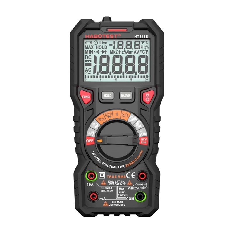 Habotest HT118E univerzálny digitálny multimeter True RMS NCV