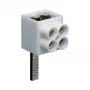 Hager KF82A 1-pólová pripojovacia svorka, kolíkový vývod, 2x16 mm², sivá