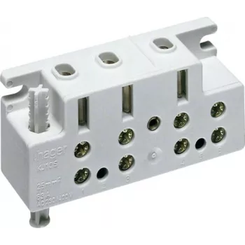 HAGER KJ10S jednofázová svorka pripojenia elektromera 63A 2-pólová sivá