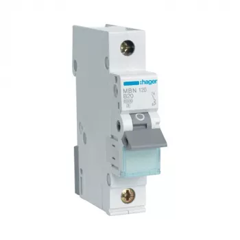 Hager MBN120 istič, 1-pólový, B20, 6 kA