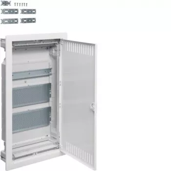 HAGER VU36NWB plastový PT multimediálny rozvádzač 2x platňa 1x TH35 IP30 630,5x348x94,5 dvierka vetrané biela Volta