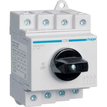 Hager SB432PV modulárny PV odpojovač, 4-pólový, 32A, 1000VDC