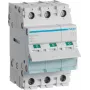 Hager SBN340 3-polový 40A odpojovač, 3 moduly DIN lišta montáž