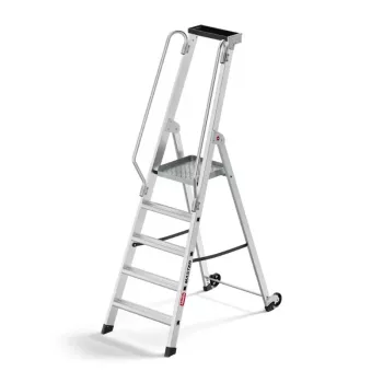 HAILO Master P80 hliníkový mobilný plošinový schodík, 5 stupňov, 150 kg, EN 131