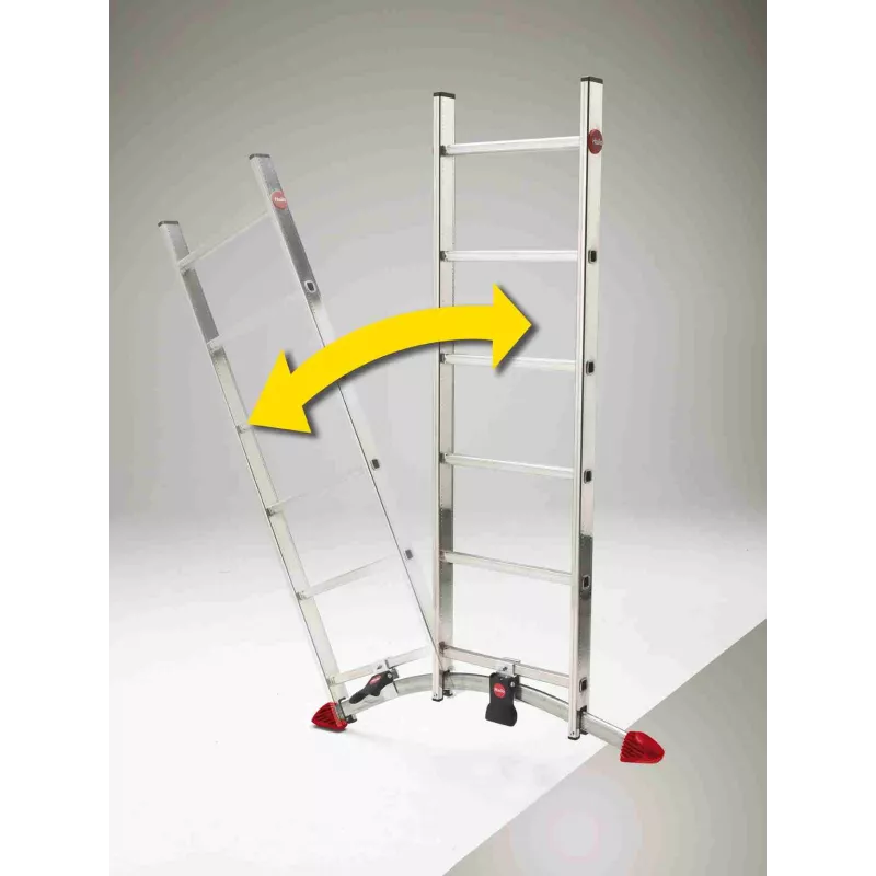 HAILO ProfiLOT kombinovaný rebrík S100, hliník, 3x12 priečok, 150 kg, EN 131 Professional