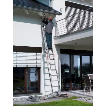 Hailo S100 ProfiLOT kombinovaný rebrík, hliník, 2x6+1x5 priečok, 3-dielny, max. zaťaženie 150 kg