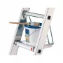 HAILO SavetyLine prídavný stupeň pre schody, 2-stupňová skladacia stolička, hliník, nosnosť 150 kg, TÜV/GS