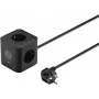 Hama 3-násobná zásuvková lišta s 2x USB-C, 1x USB-A, 67W, displej, 1,4m, čierna (00223196)