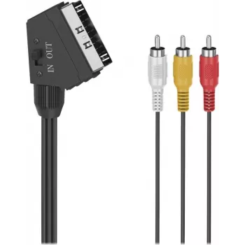 Hama Classic Line SCART na 3 RCA audio/video kábel, 1,5 m, čierny 00305015