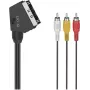 Hama Classic Line SCART na 3 RCA audio/video kábel, 1,5 m, čierny 00305015