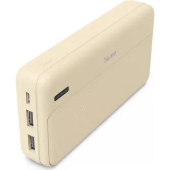 Hama Power Pack Pocket 20, 20000 mAh, 2x USB-A, piesková (00201775)