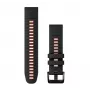 Garmin QuickFit 22 mm silikónový remienok na hodinky, čierny/červený (010-13280-06)